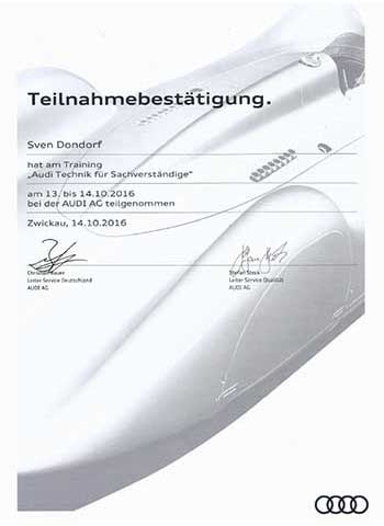 Audi AG - Training Audi Technik für Sachverständige