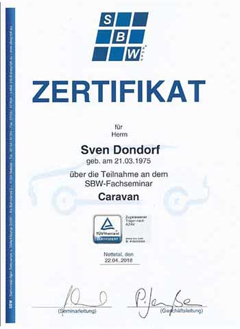 SBW Akademie - Fachseminar Caravan
